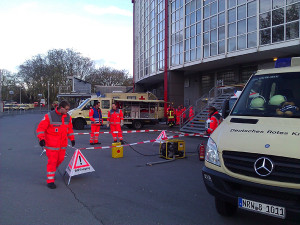 Einsatz bei Bombenentschärfung in Dortmund: Unterbringung von Anwohnern aus der Evakuierungszone während der Entschärfungsphase.